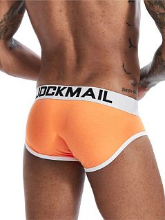 Привлекательные брифы на широкой резинке оранжевого цвета JOCKMAIL RTJM2032-21
